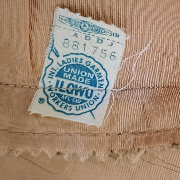 EUC: Vintage 1960s Two-Piece Dress & Jacket Set Sze 6-8 Beige Textured Weave 💛 - Picture 3 of 11